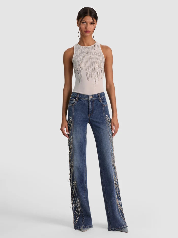 ROXIE EMBELLISHED JEAN-BROOKLYN BLUE-ALICE + OLIVIA