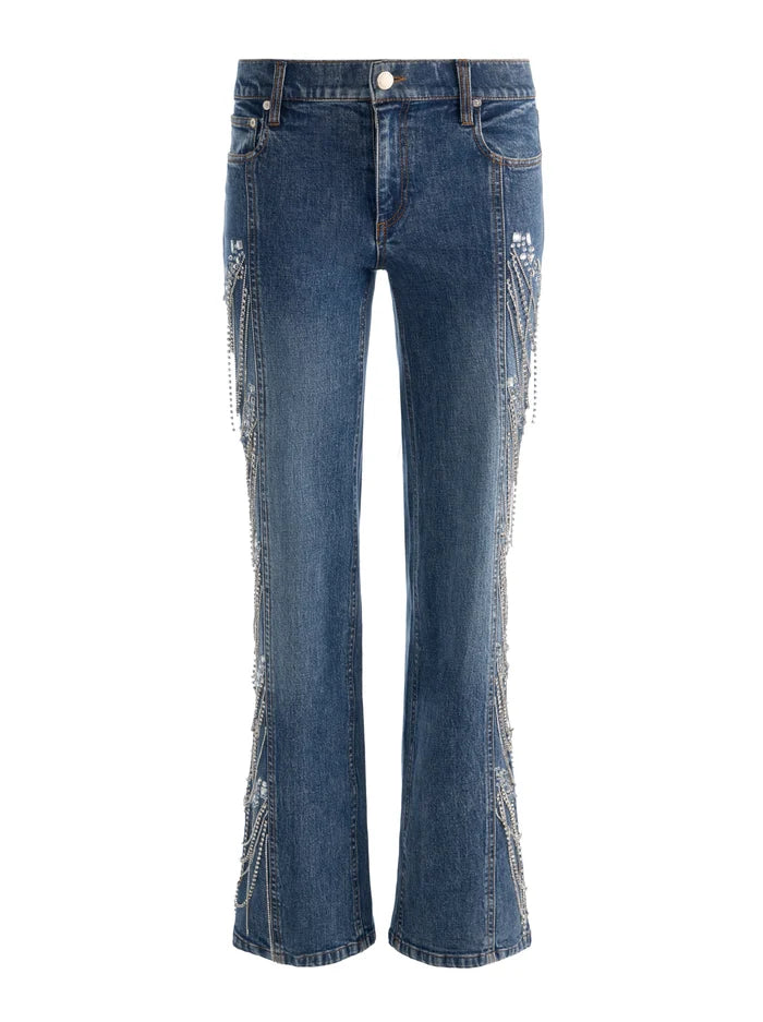 ROXIE EMBELLISHED JEAN-BROOKLYN BLUE-ALICE + OLIVIA