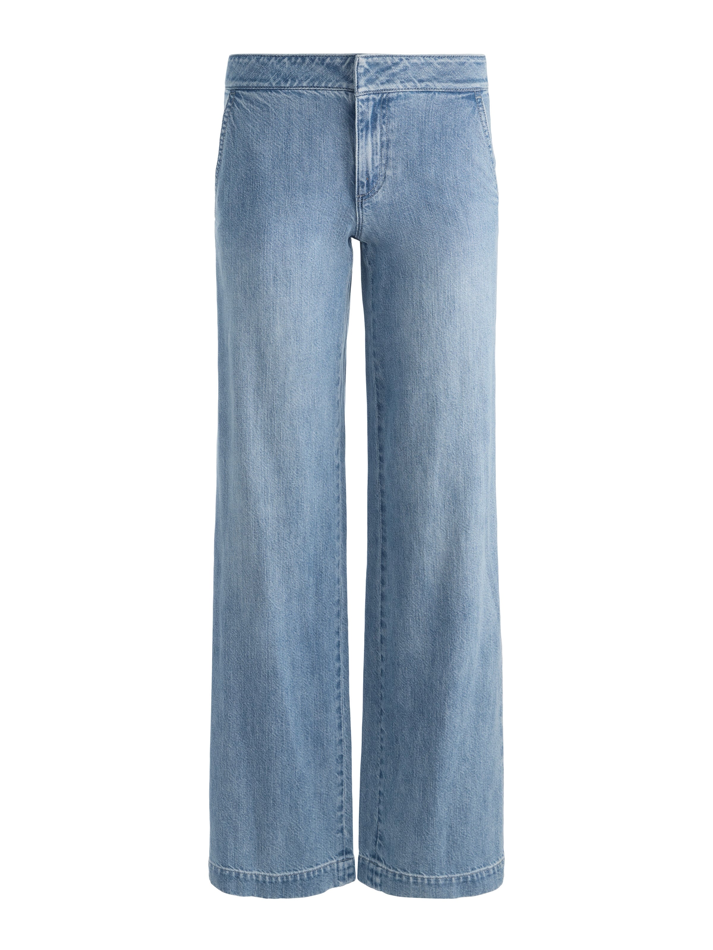 XANDER RACING STRIPE JEAN-EDIE WASH/OFF WHITE/BLACK-ALICE + OLIVIA