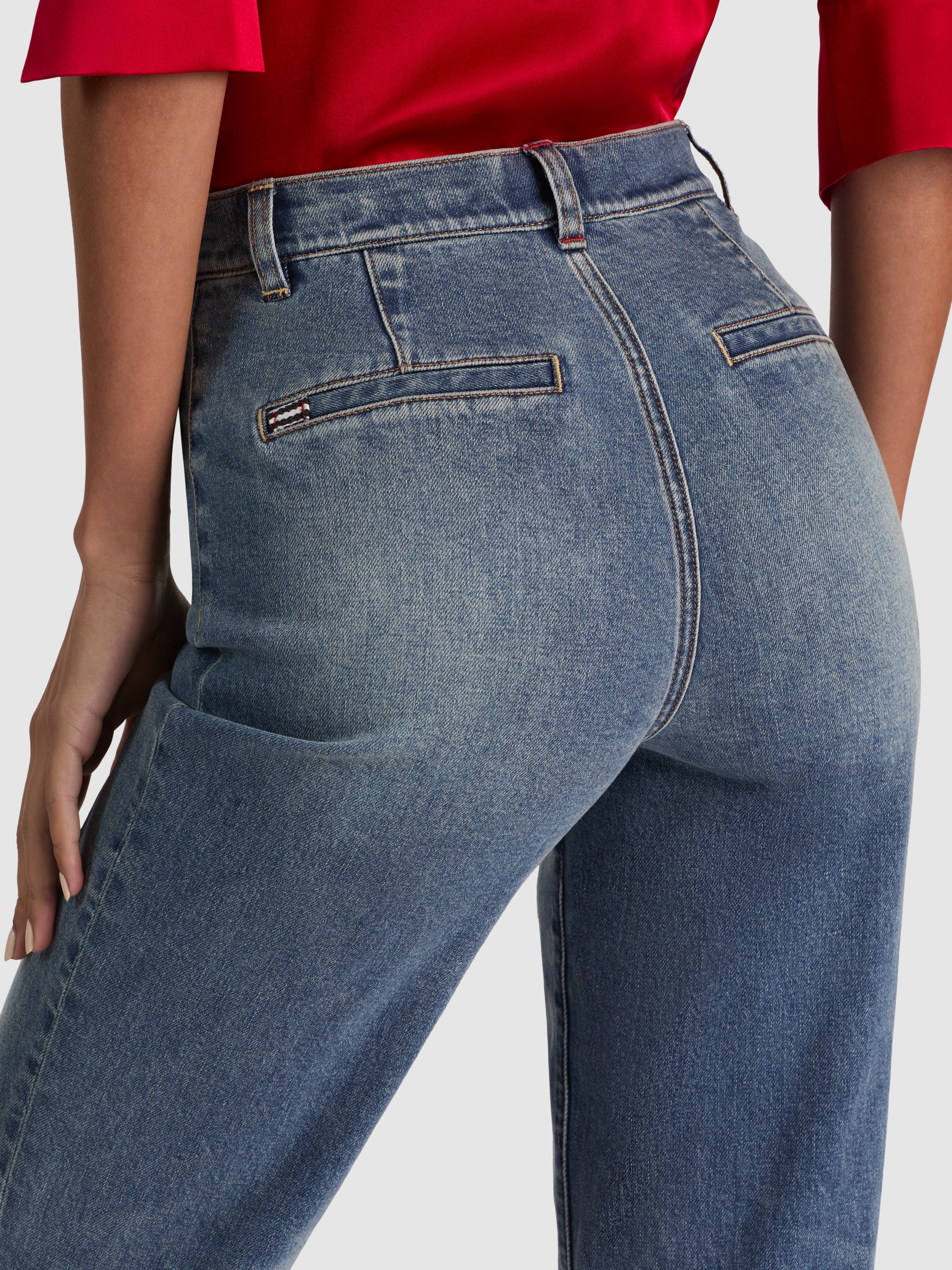 GORGEOUS JEAN-FLORENCE VINTAGE BLUE-ALICE + OLIVIA