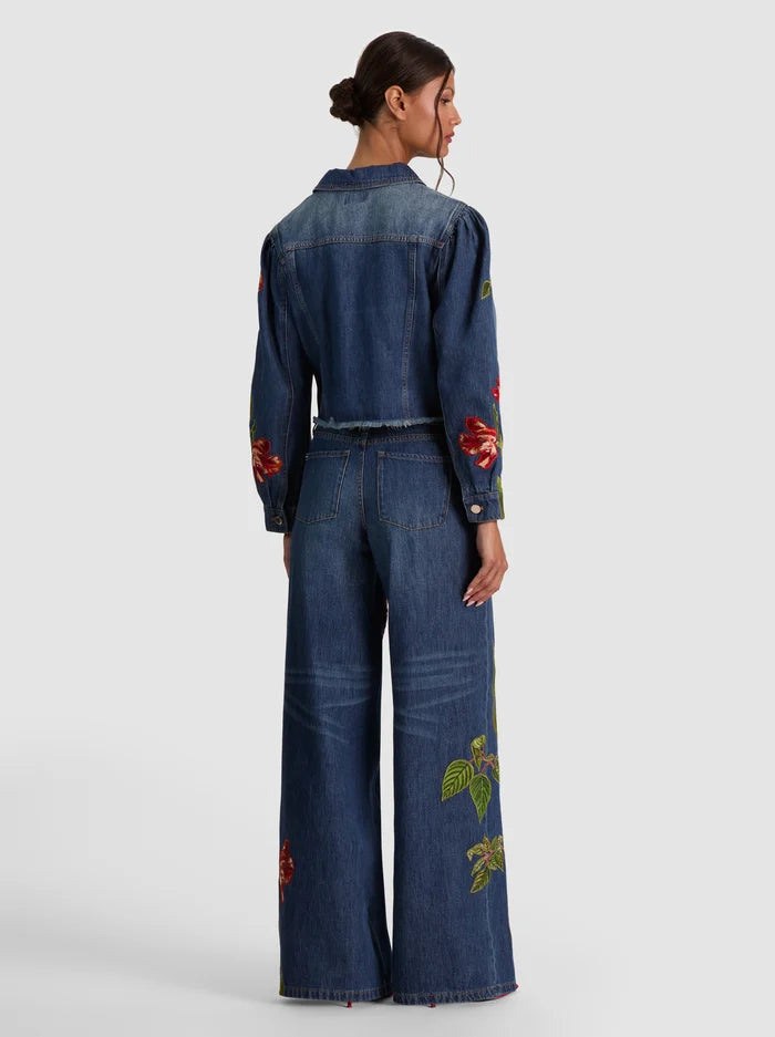 AMAZING EMBROIDERED JEAN-FREYJA BLUE/SOFT TULIP-ALICE + OLIVIA