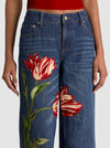 AMAZING EMBROIDERED JEAN-FREYJA BLUE/SOFT TULIP-ALICE + OLIVIA