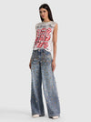 AMAZING EMBELLISHED JEAN-FIONA VINTAGE BLUE-ALICE + OLIVIA