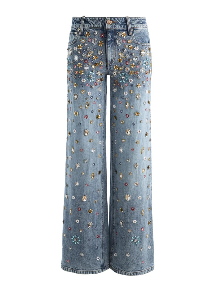 AMAZING EMBELLISHED JEAN-FIONA VINTAGE BLUE-ALICE + OLIVIA