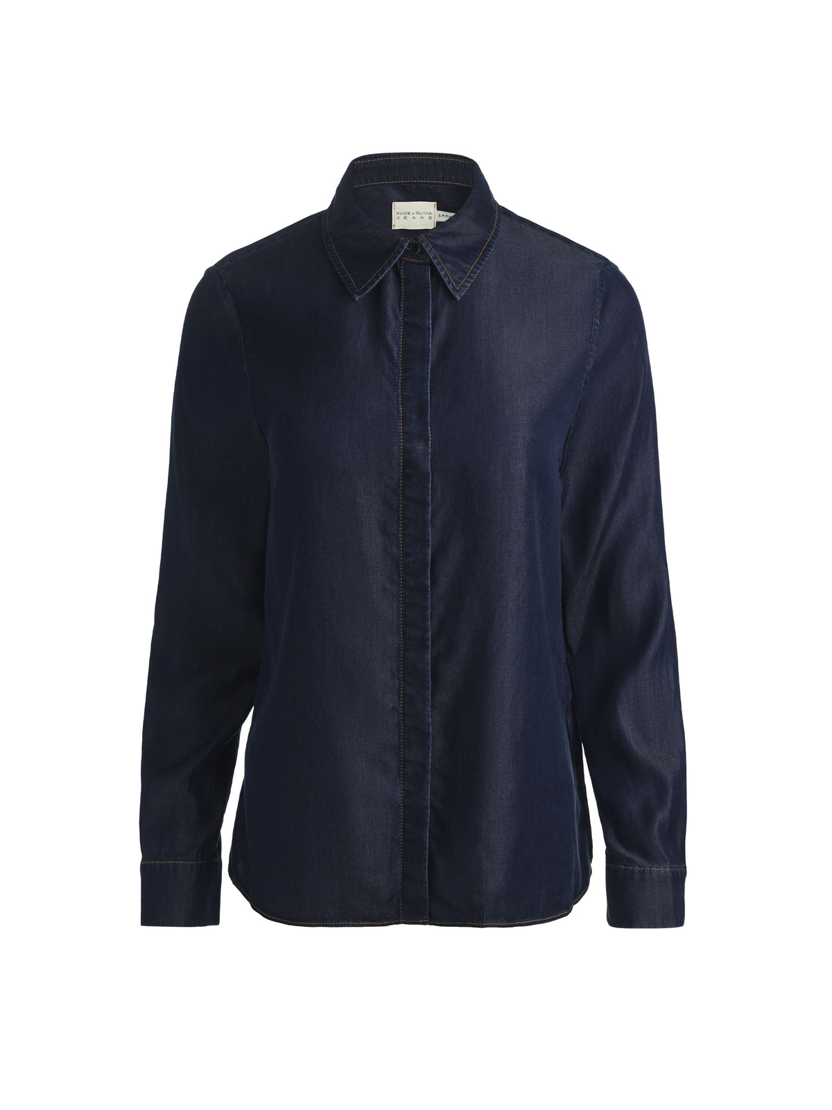 WILLA DENIM BLOUSE - DARK RINSE