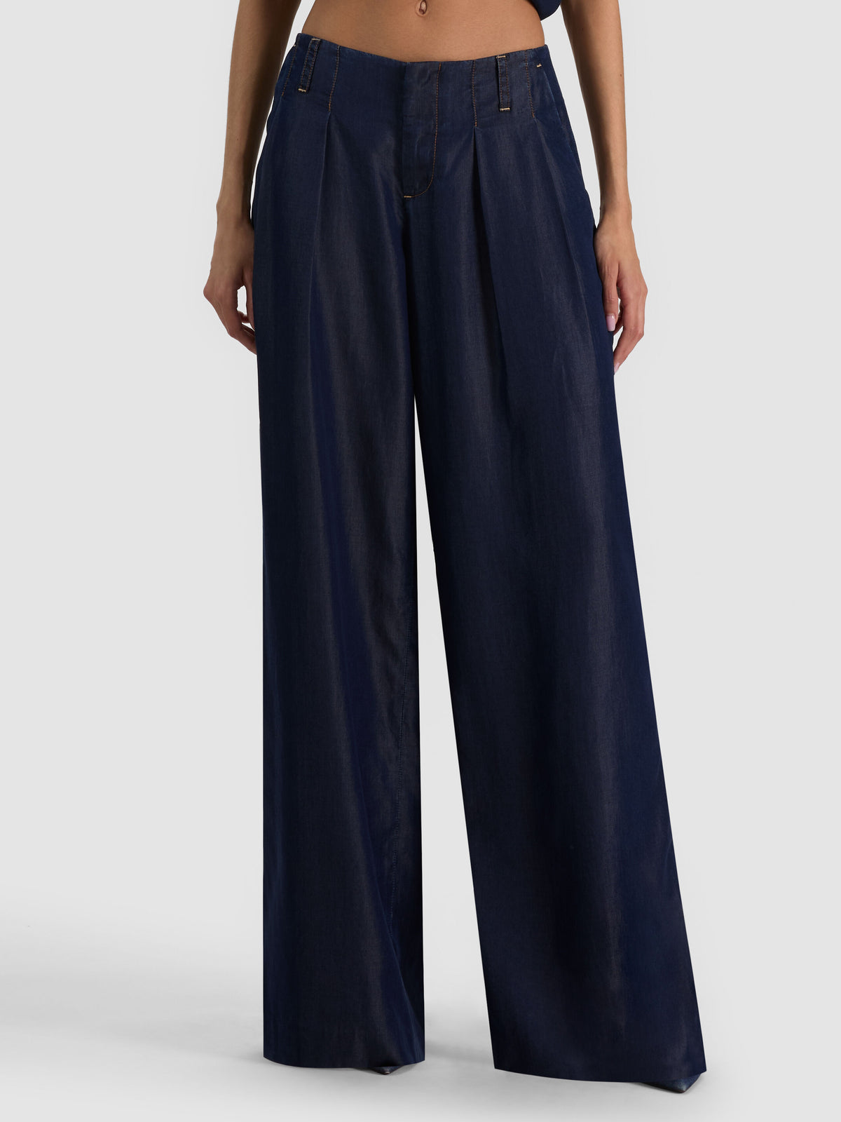 ELIAS DOUBLE PLEAT JEAN - DARK RINSE