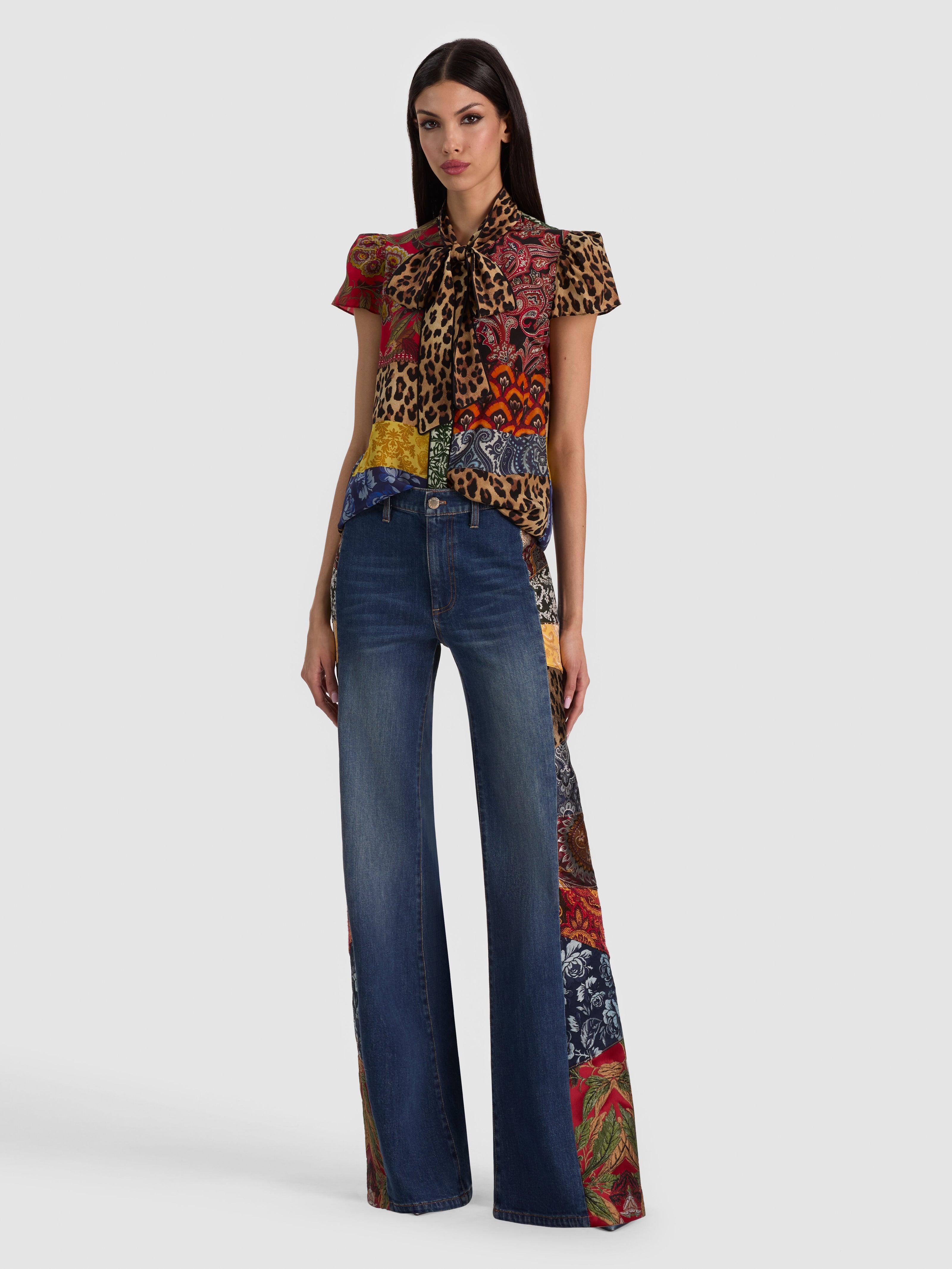 SB PATCHWORK JEAN - GEORGETTA VINTAGE BLUE/MULTI