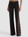 ROXIE GROMMET JEAN-Black-ALICE + OLIVIA