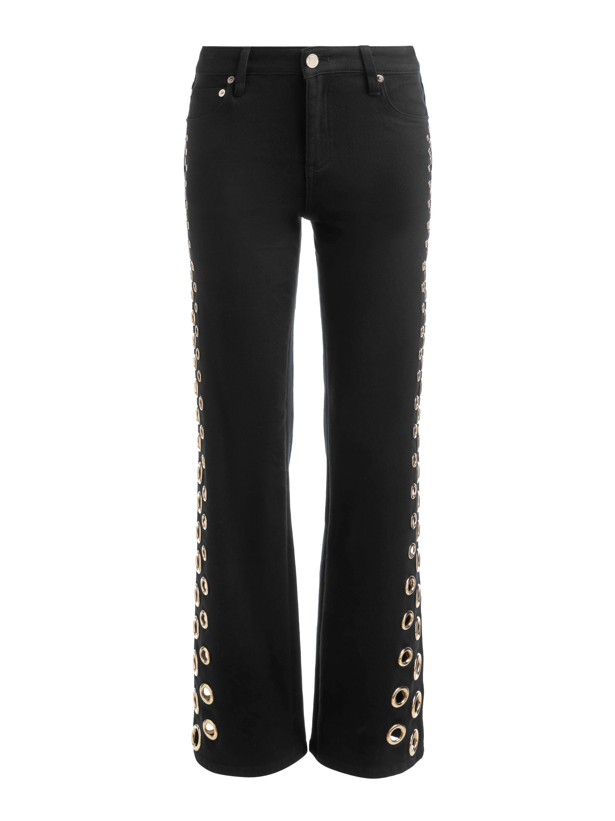 ROXIE GROMMET JEAN in Black | ALICE + OLIVIA