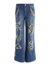 JEANS HARPER STRAPPATO CON DECORAZIONI-ALICE + OLIVIA