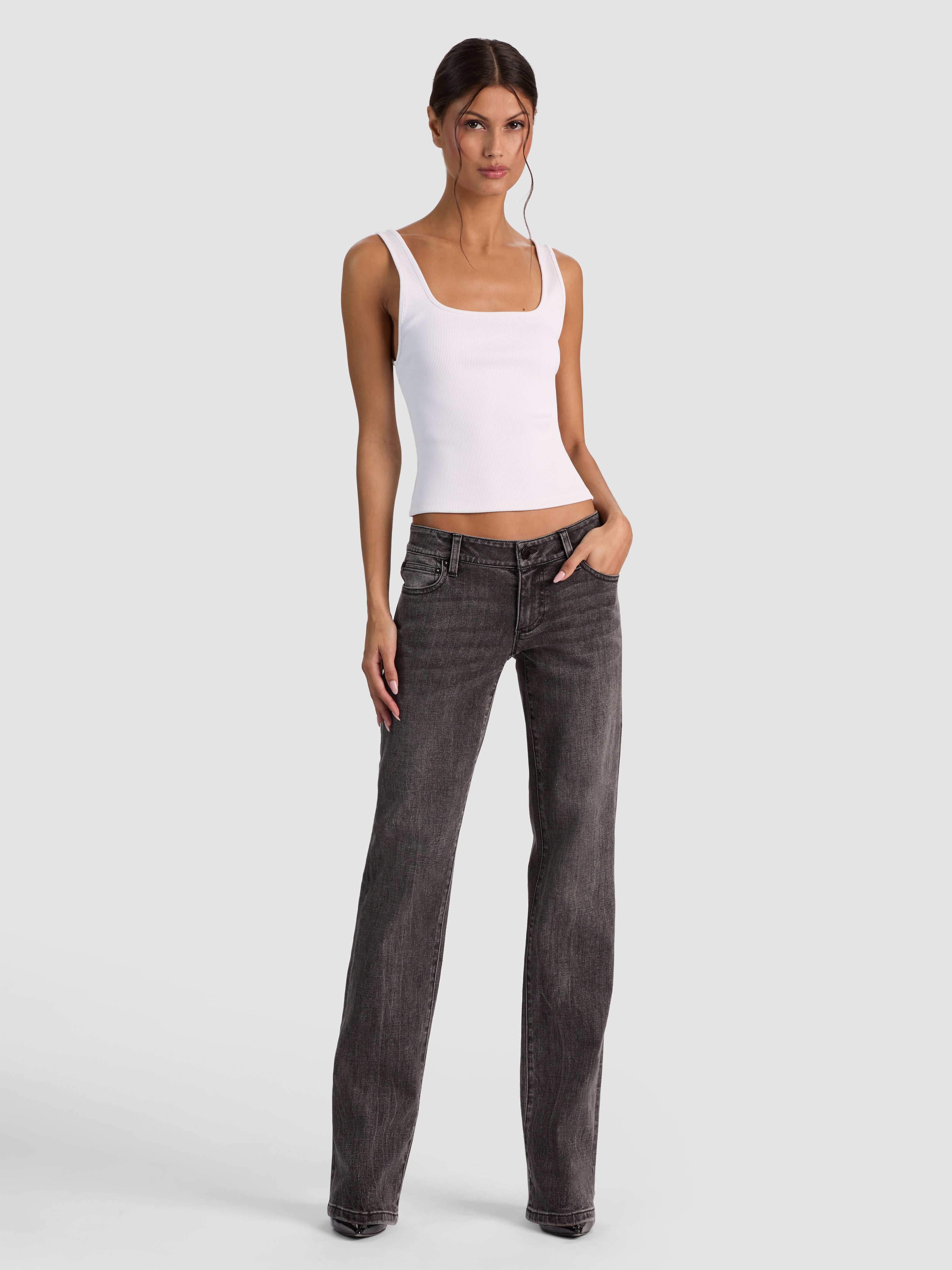 JEAN CIGARETTE DAMON ULTRA LR-ALICE + OLIVIA