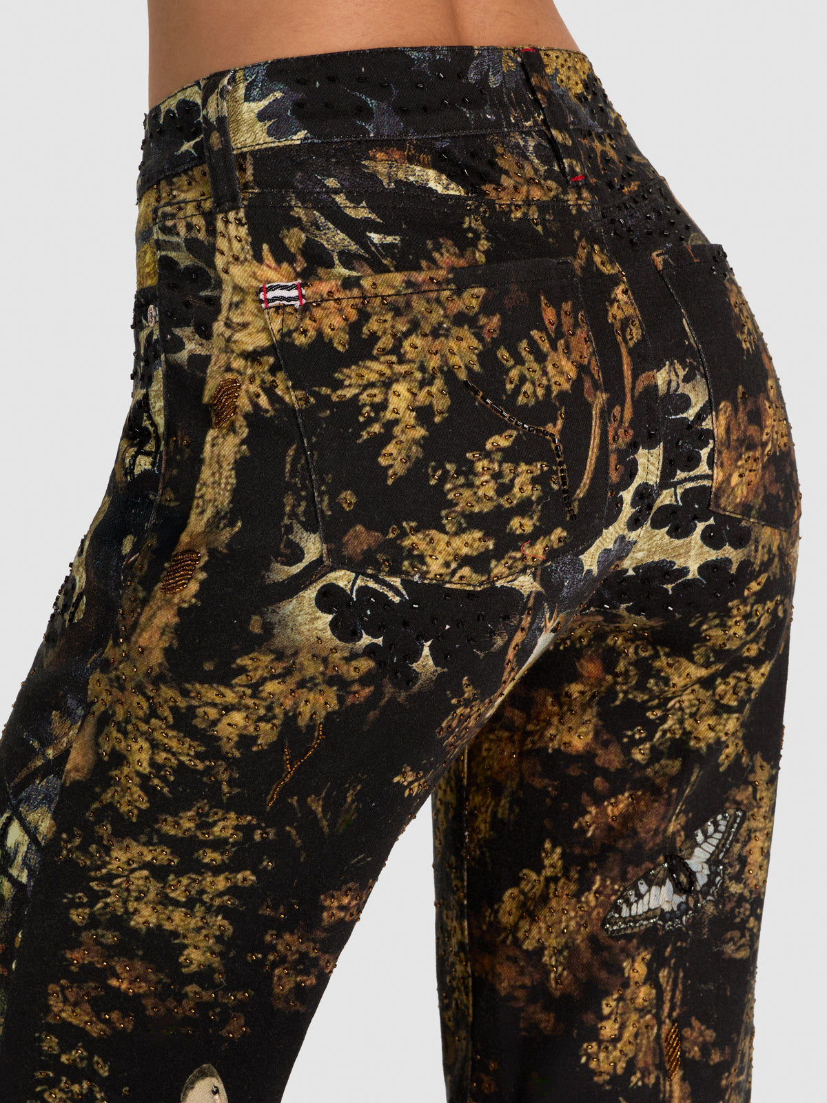 ROXIE EMBR EMBELL JEANS DRITTI A ZAMPA LUNGHEZZA INTERA - WISTFUL WOODS