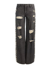 AMAZING DISTRESSED EMBELLISHED JEAN-GEORGIA VINTAGE BLACK/MULTI-ALICE + OLIVIA