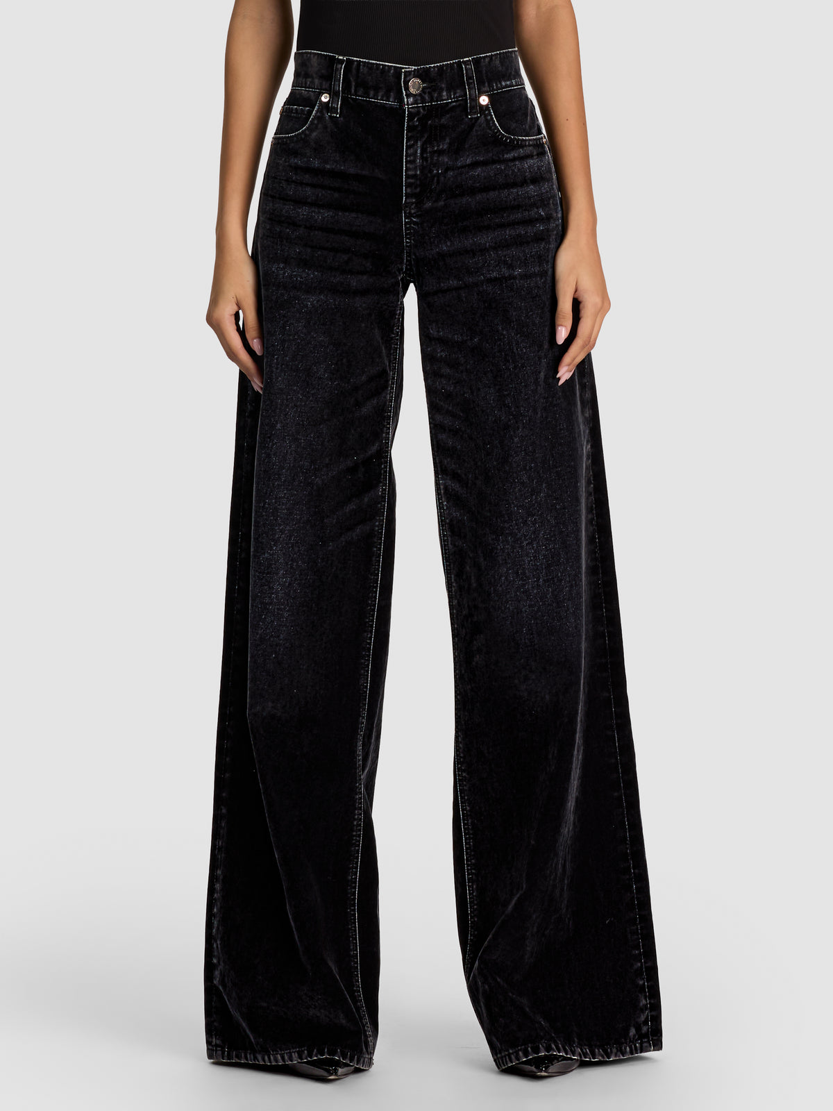AMAZING BAGGY JEAN-BLACK/INDIGO-ALICE + OLIVIA