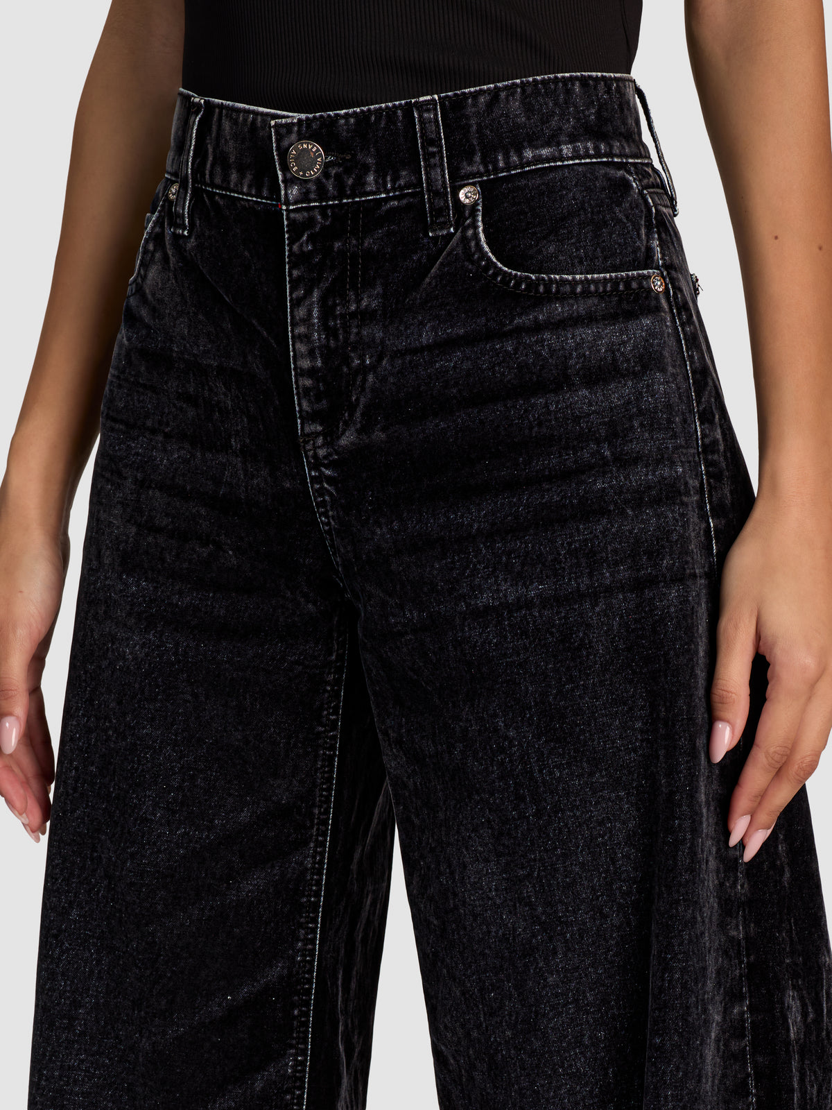 AMAZING BAGGY JEAN-BLACK/INDIGO-ALICE + OLIVIA