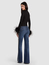 EMRYN EMBELLISHED JEAN-GEORGETTA VINTAGE BLUE-ALICE + OLIVIA