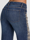 EMRYN EMBELLISHED JEAN-GEORGETTA VINTAGE BLUE-ALICE + OLIVIA