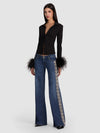 EMRYN EMBELLISHED JEAN-GEORGETTA VINTAGE BLUE-ALICE + OLIVIA