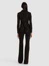 MACEY EMBELLISHED DENIM BLAZER-BLACK/CLEAR CRYSTAL-ALICE + OLIVIA