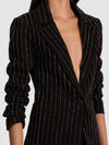 MACEY EMBELLISHED DENIM BLAZER-BLACK/CLEAR CRYSTAL-ALICE + OLIVIA