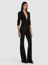 MACEY EMBELLISHED DENIM BLAZER-BLACK/CLEAR CRYSTAL-ALICE + OLIVIA