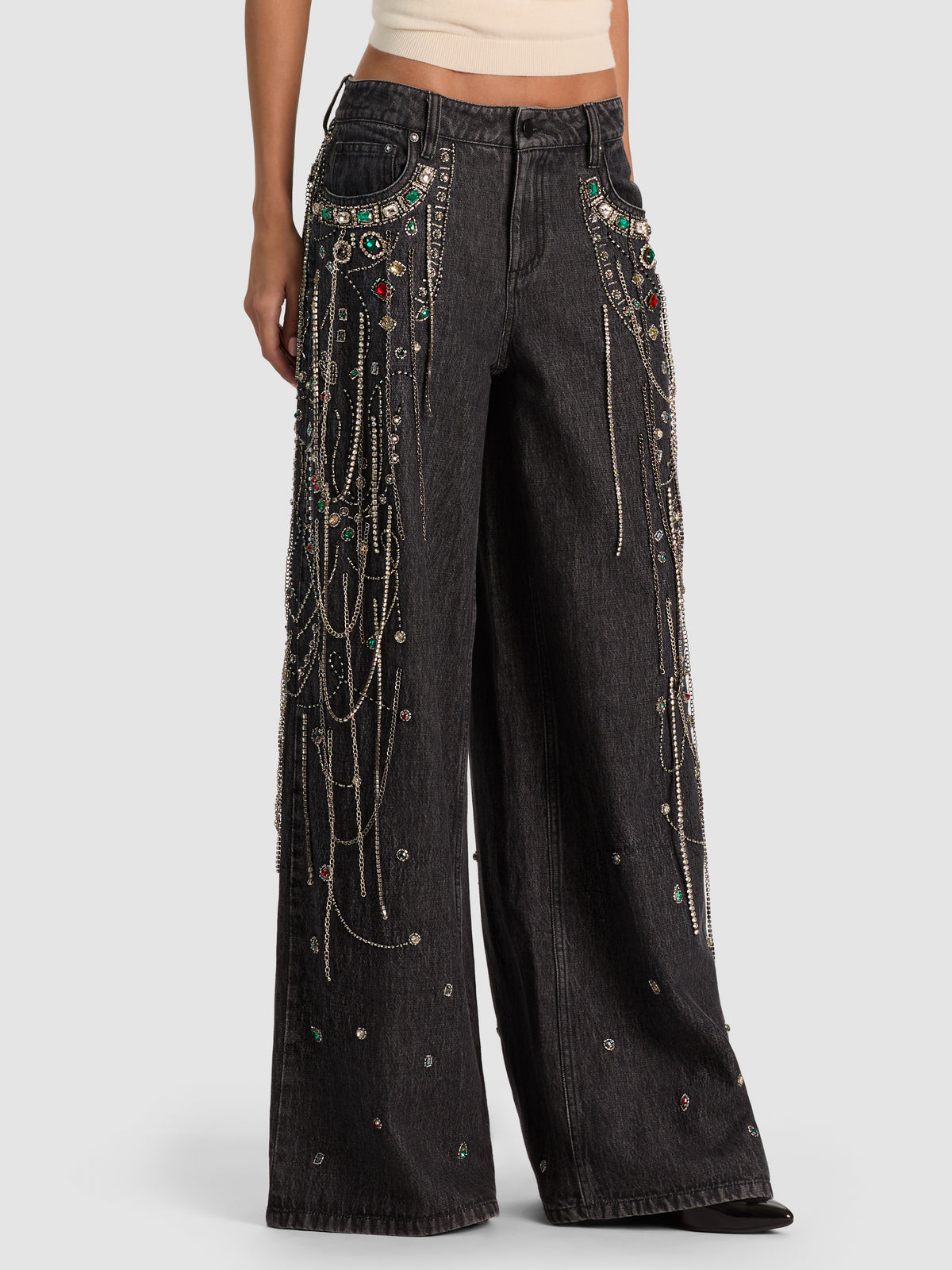 JEAN HARPER MR SUPER BAGGY-HALLIE VINTAGE BLACK-ALICE + OLIVIA