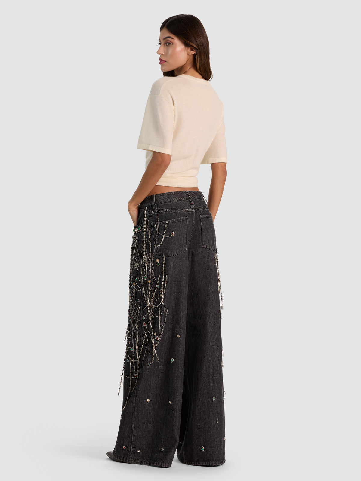 JEAN HARPER MR SUPER BAGGY-HALLIE VINTAGE BLACK-ALICE + OLIVIA