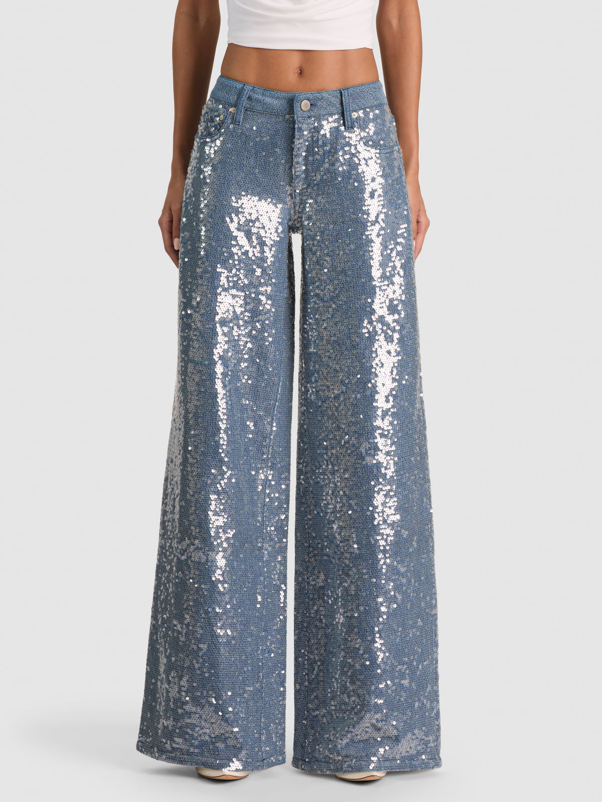 SUPERBE JEAN LR BAGGY ORNÉ-BROOKLYN BLUE/MULTI-ALICE + OLIVIA