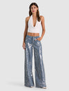 SUPERBE JEAN LR BAGGY ORNÉ-BROOKLYN BLUE/MULTI-ALICE + OLIVIA