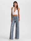 SUPERBE JEAN LR BAGGY ORNÉ-BROOKLYN BLUE/MULTI-ALICE + OLIVIA