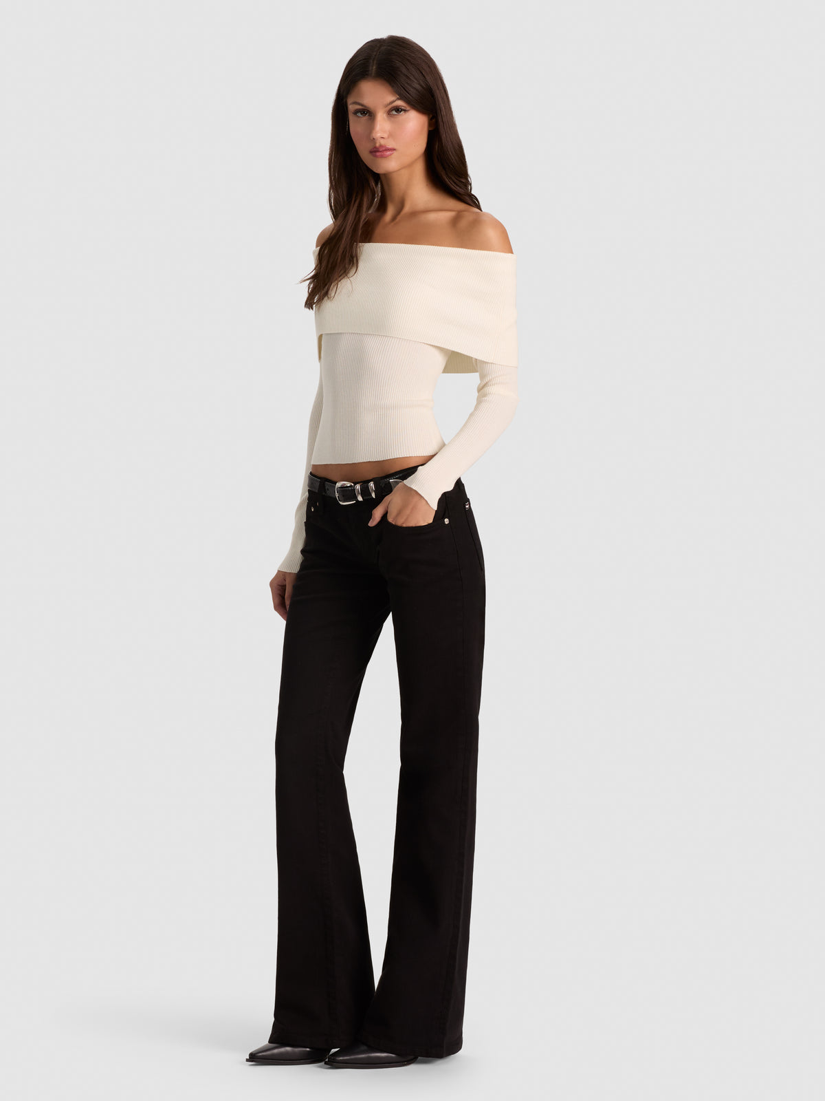 JEAN BELLA ULTRA LR COUPE DROITE AJUSTÉE-Black-ALICE + OLIVIA