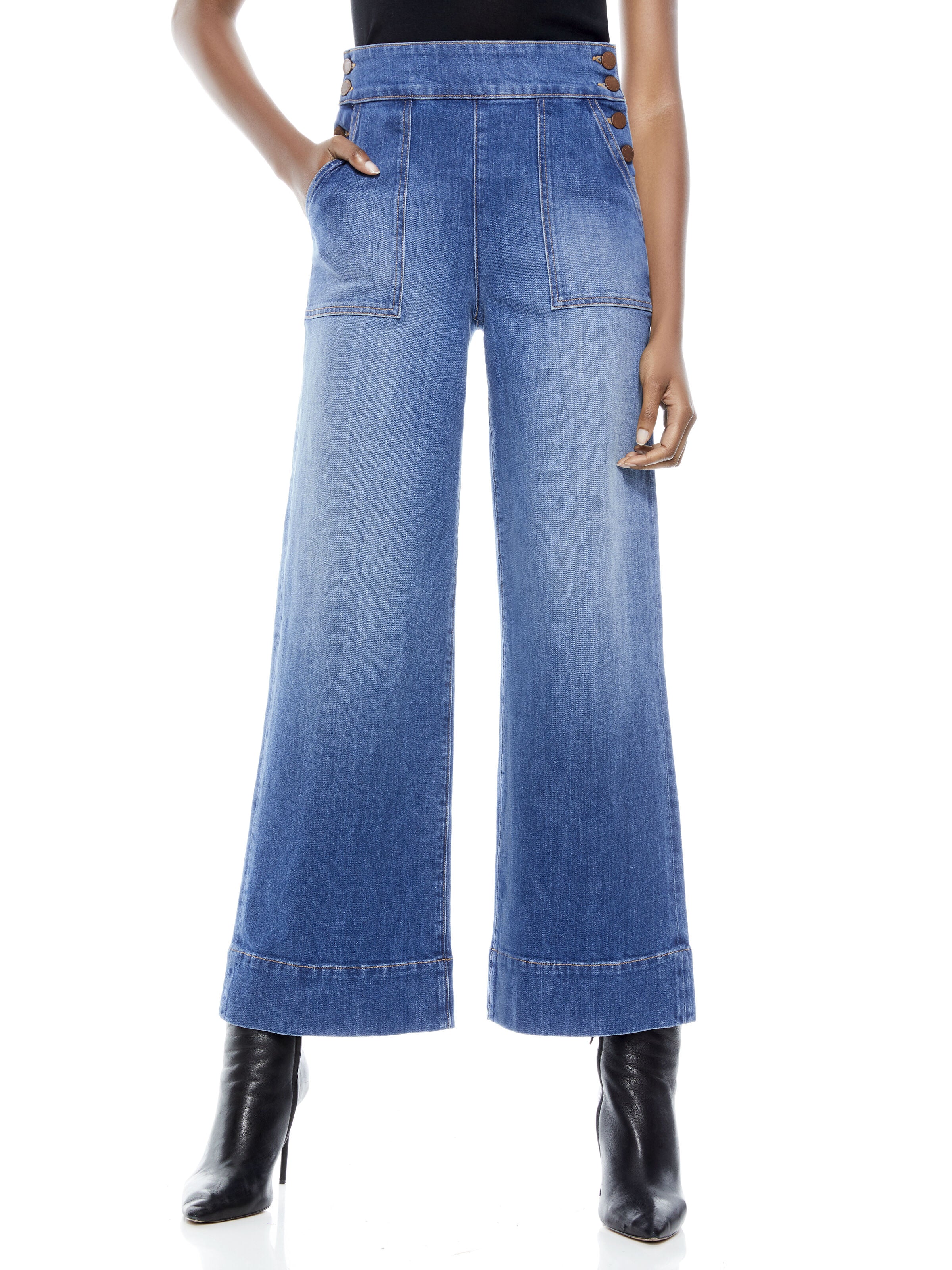 DONALD HIGH RISE WIDE LEG JEAN