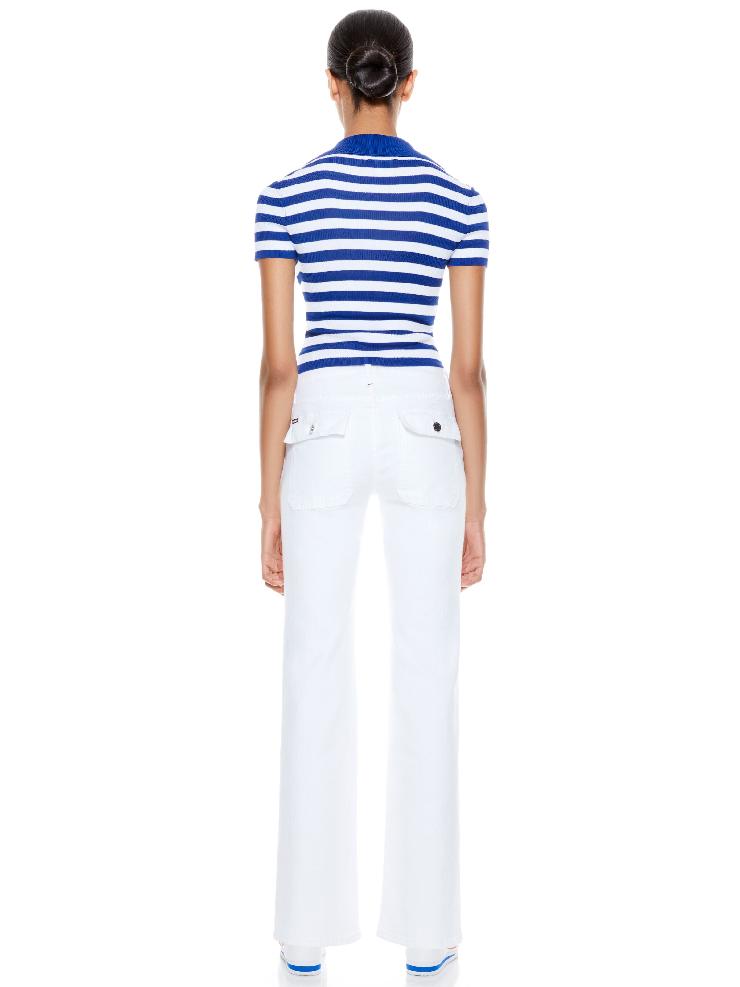 JEANS SVASATI CON TASCHE APPLICATE SEBASTIAN-ALICE + OLIVIA