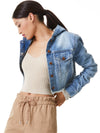 EMMA SCRUNCHED SLEEVE HOODIE DENIM JACKET-BEST INTENTIONS-ALICE + OLIVIA