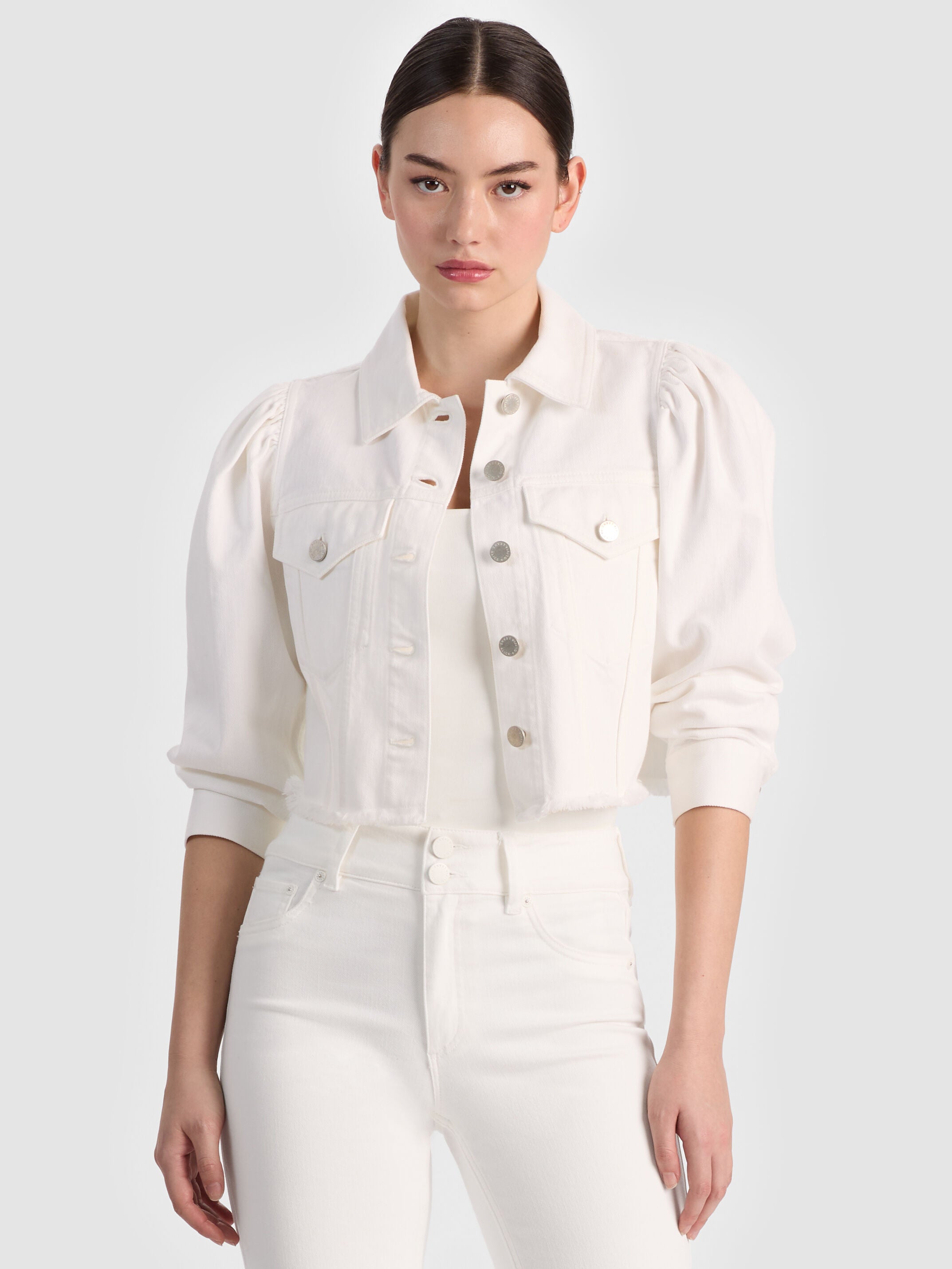 LANA DENIM JACKET-WHITE-ALICE + OLIVIA