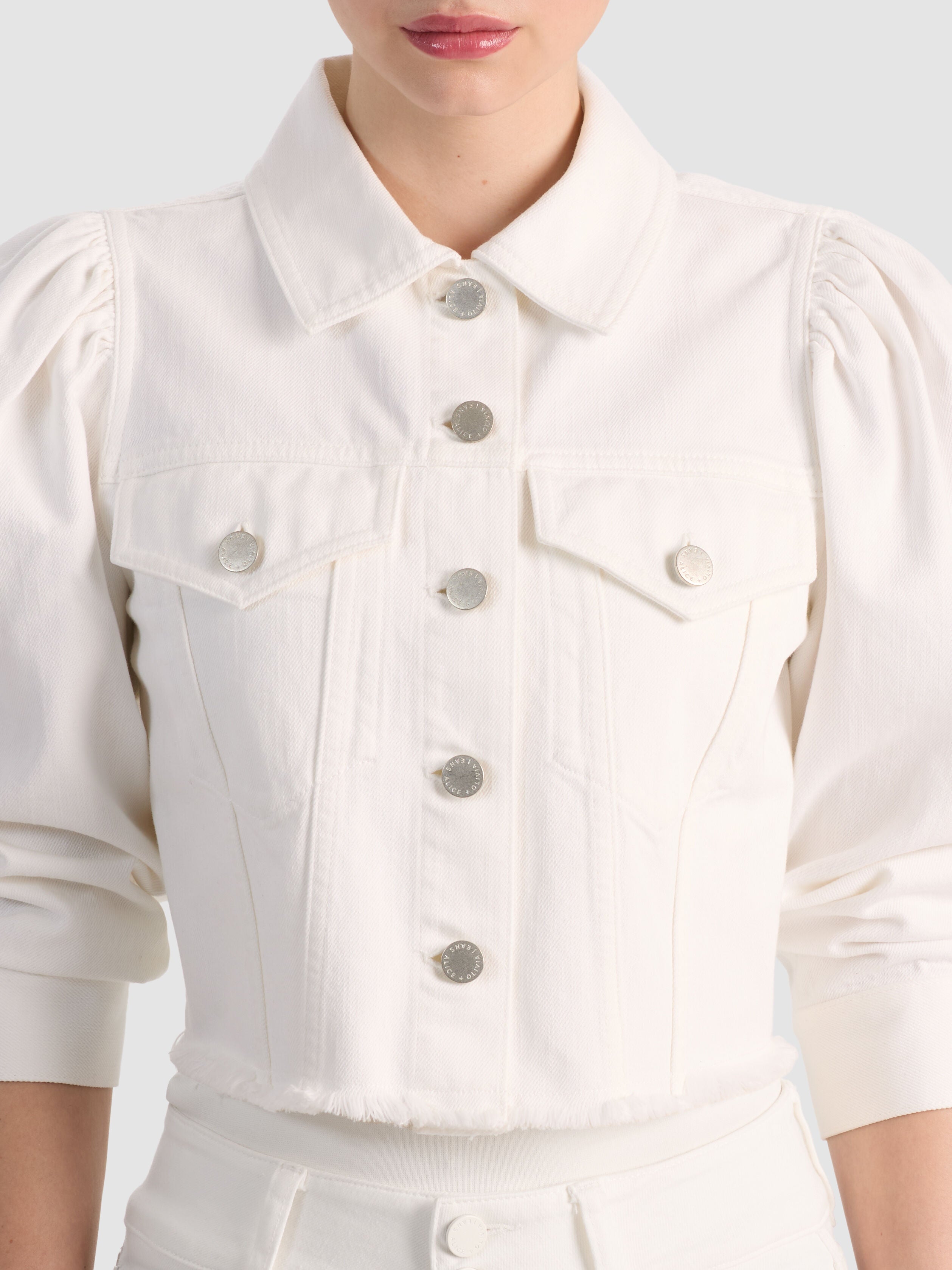 LANA DENIM JACKET-WHITE-ALICE + OLIVIA