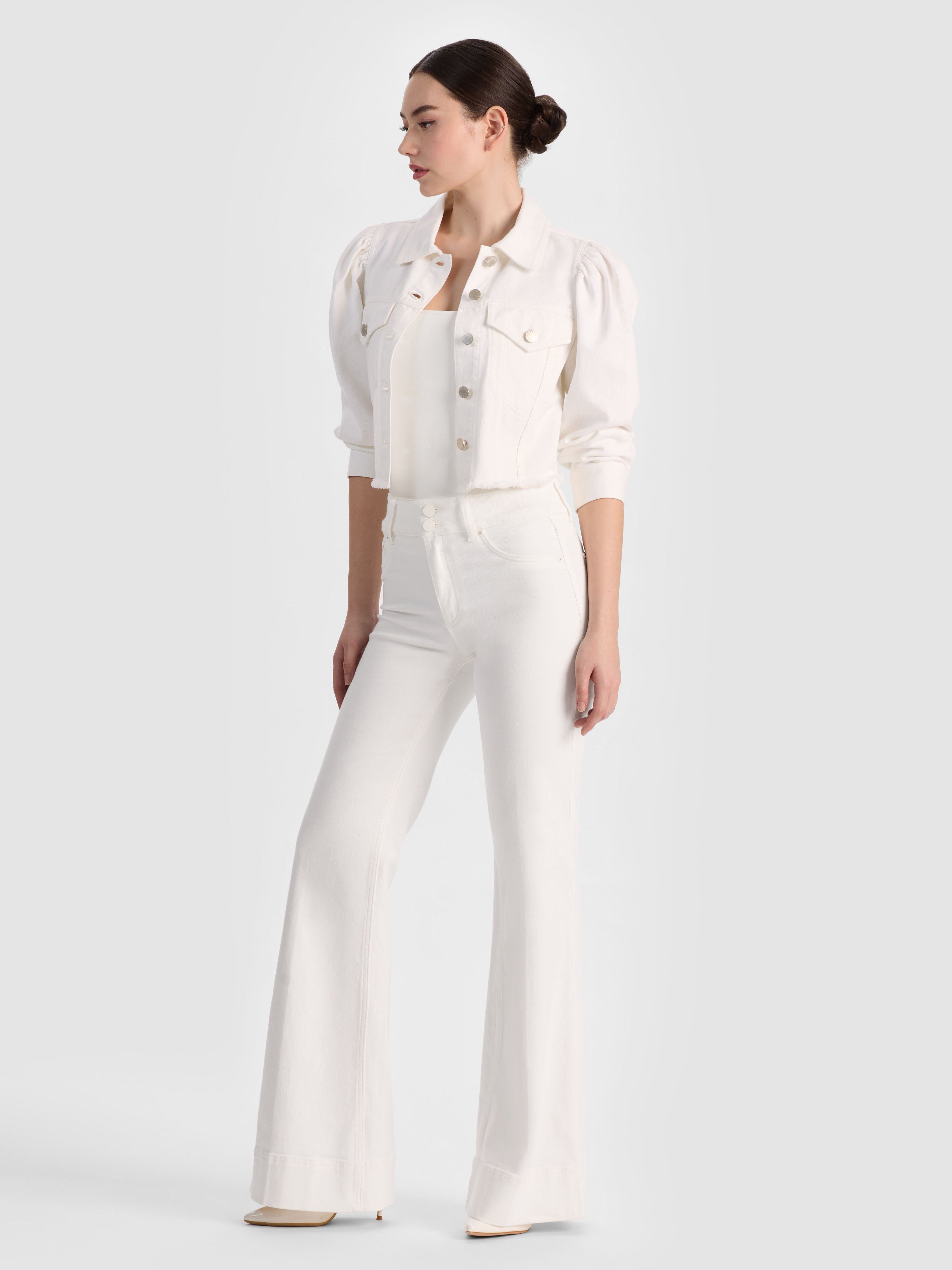 LANA DENIM JACKET-WHITE-ALICE + OLIVIA