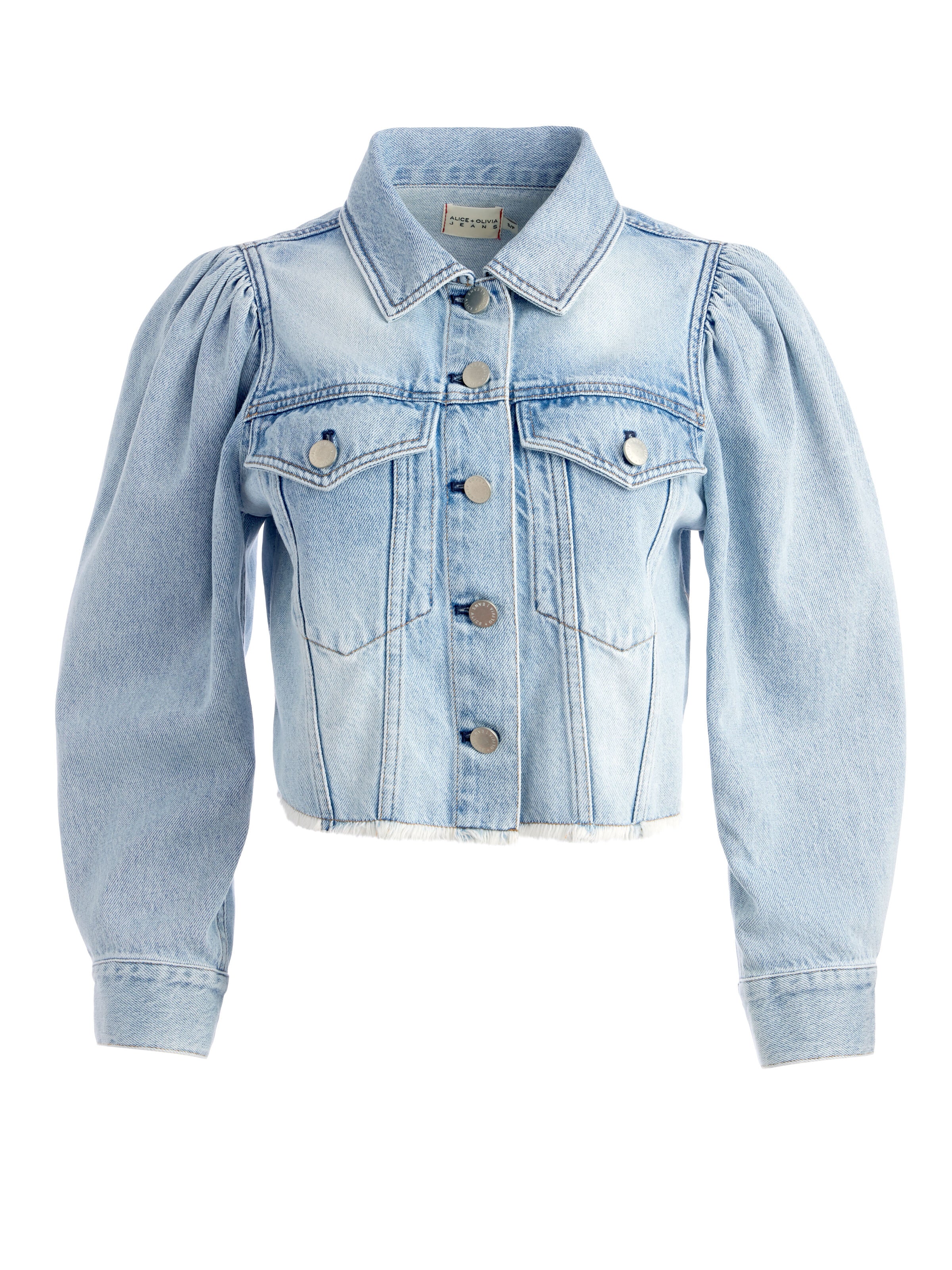 LANA DENIM JACKET in ROCKSTAR BLUE | ALICE + OLIVIA