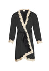 BRILEY LACE COMBO ROBE W TIE-BLACK/NUDE-ALICE + OLIVIA