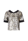 DANICA SEQUIN V BACK TOP-ANTIQUE SILVER/BLACK-ALICE + OLIVIA