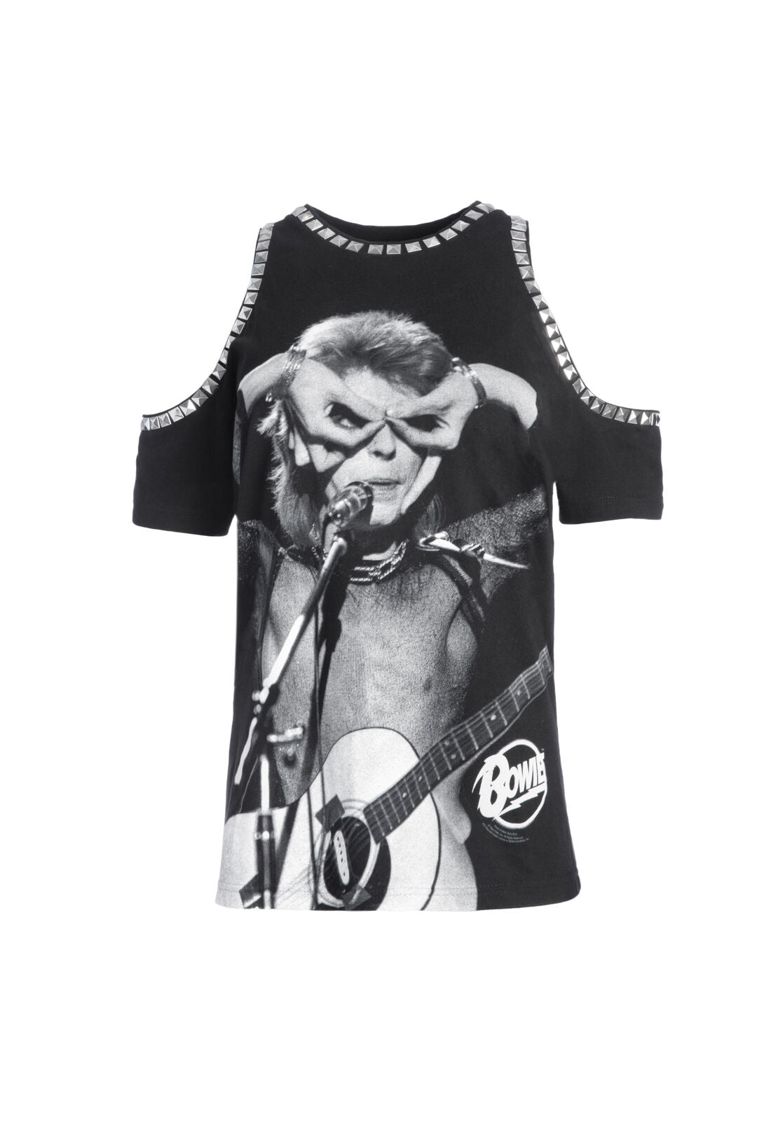 T-shirt scollo a spalle scoperte con borchie IAN-ALICE + OLIVIA