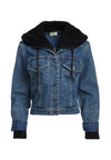 RUMOR HOODIE JEAN JACKET-VINTAGE WASH/BLACK-ALICE + OLIVIA