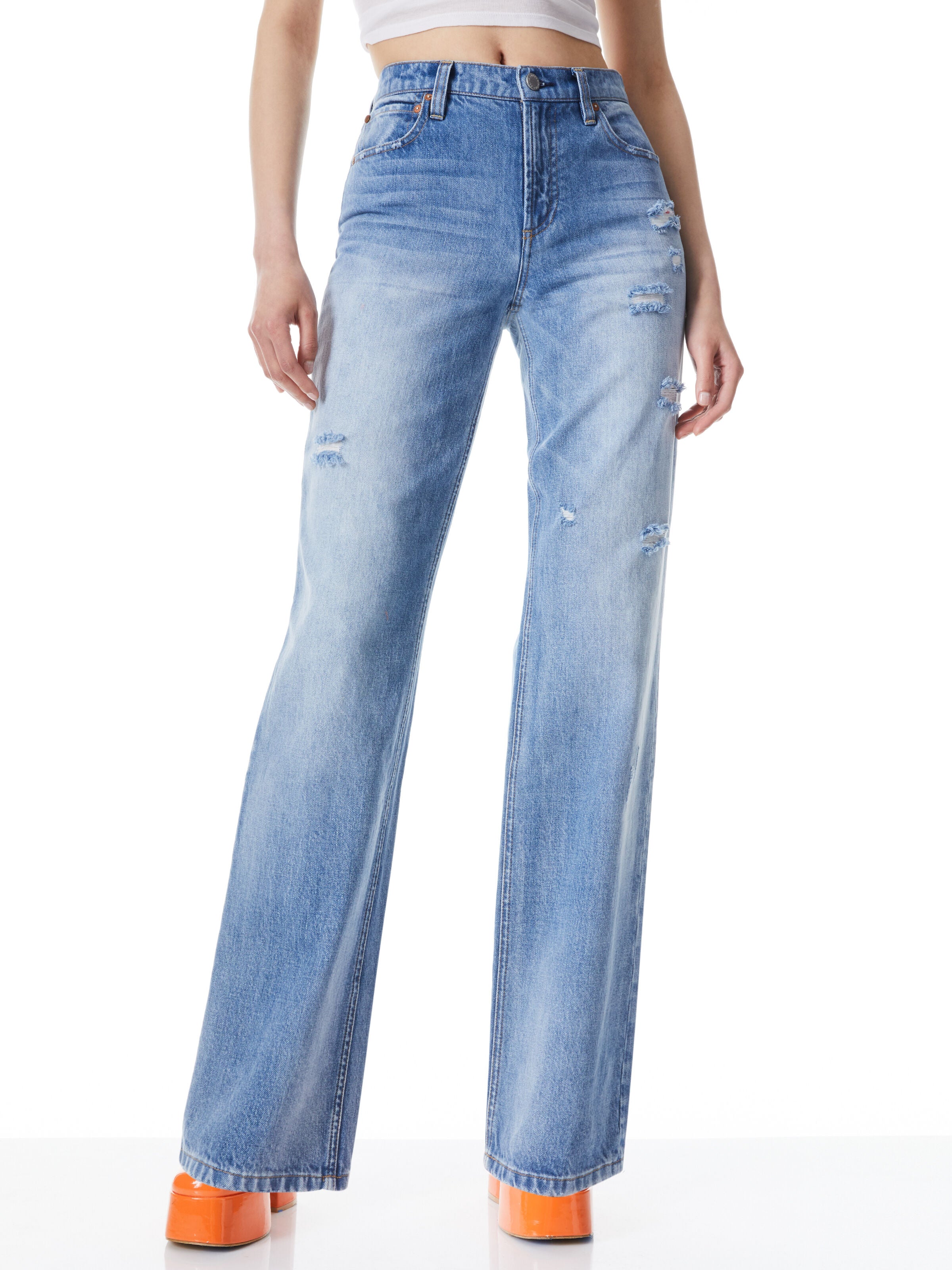 JEANS BOYFRIEND A VITA BASSA MOZZAFIATO-ALICE + OLIVIA