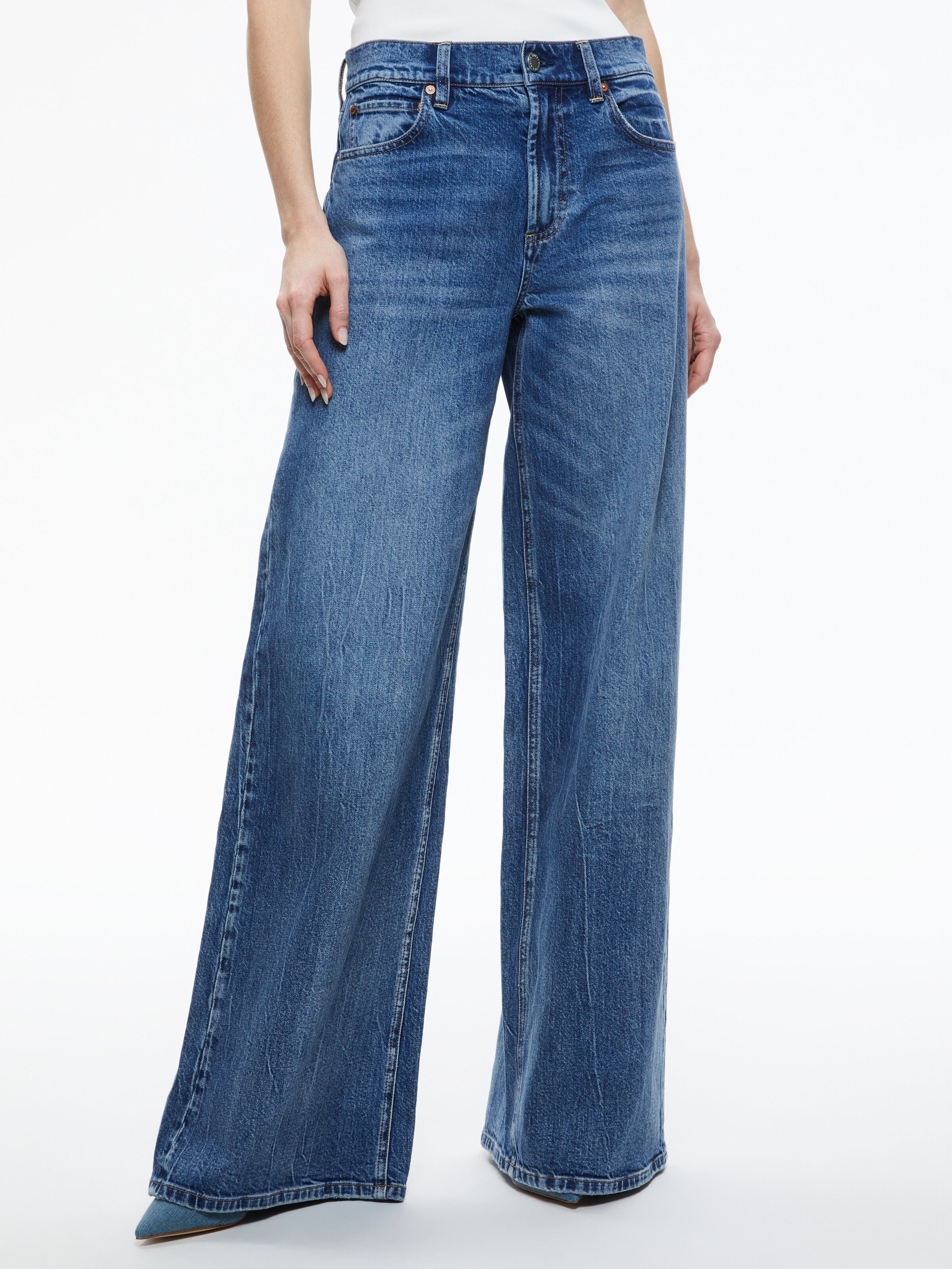 TRISH JEAN-DARK RINSE-ALICE + OLIVIA