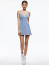 ROBE COURTE EN JEAN À FINES BRETELLES CARLI-ALICE + OLIVIA