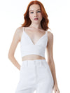 CARLI DENIM BRA TOP-ROCKSTAR BLUE-ALICE + OLIVIA