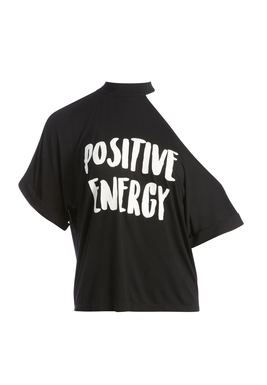 MARINDA ASYMMETRICAL TEE-BLACK/WHITE-ALICE + OLIVIA