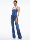 Combinaison en jean MELODY à bretelles tressées-ALICE + OLIVIA