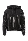 NIKI SEQUIN FUNNEL NECK HOODIE-Black-ALICE + OLIVIA