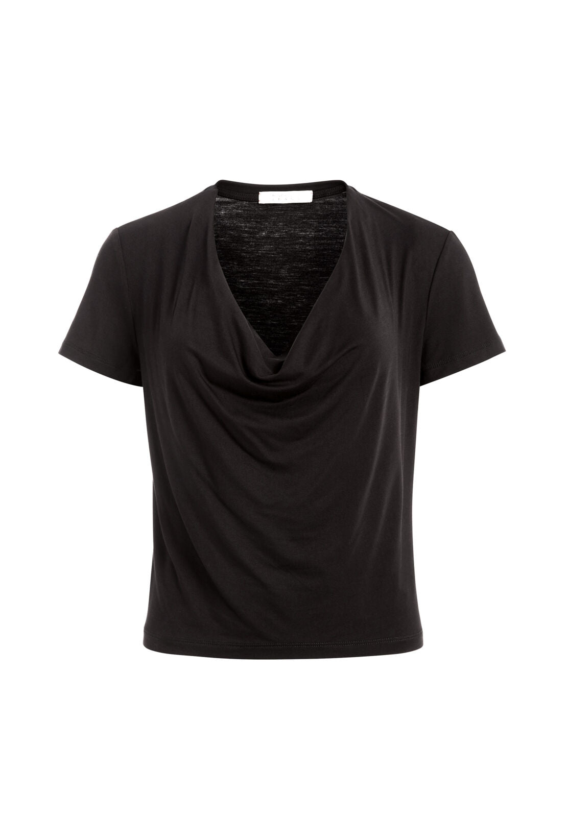 ANSEL COWL NECK TEE-Black-ALICE + OLIVIA